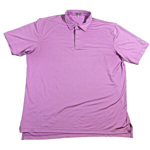 Peter Millar XL Pink Polo Shirt Summer Comfort Golf Stretch Men's Short Sleeve